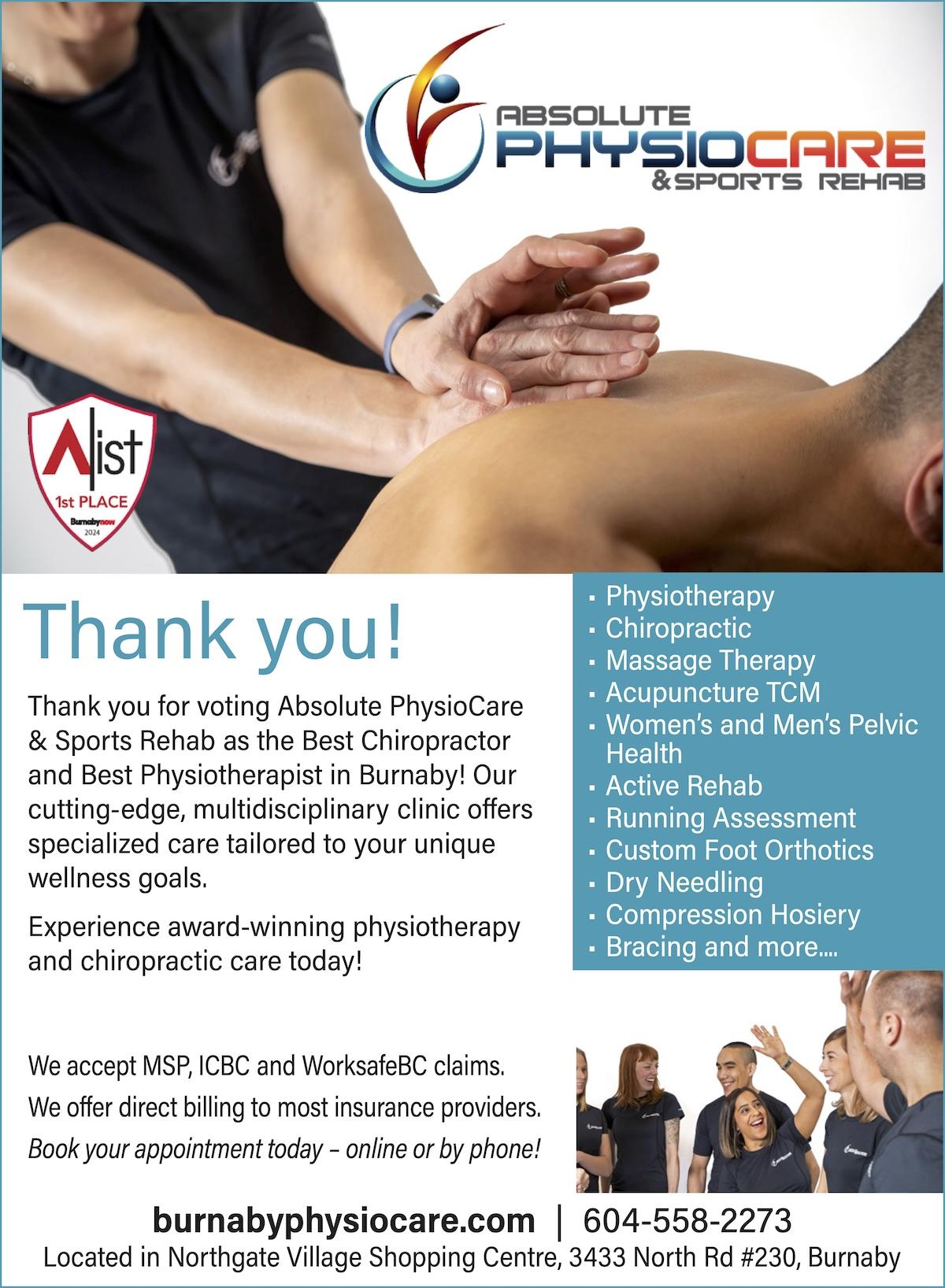 A-List Physiotherapy Chiropractor Burnaby BC